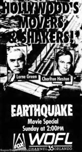 EARTHQUAKE- WOFL television guide ad.
April 28, 1991.