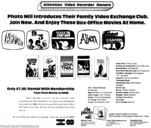 PHOTO MILL- Home video ad. April 26, 1981