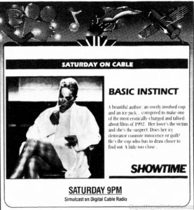 BASIC INSTINCT- Television guide ad.
May 1, 1993.