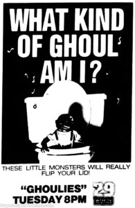 GHOULIES- Television guide ad.
May 22, 1989.