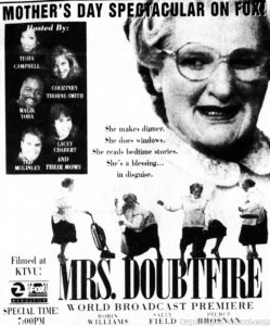 MRS. DOUBTFIRE- Television guide ad. May 12, 1996.