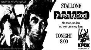 FIRST BLOOD- Television guide ad.
May 8, 1990.