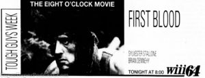 FIRST BLOOD- Television guide ad.
May 14, 1990.