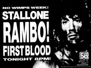 FIRST BLOOD- Television guide ad. May 16, 1990.