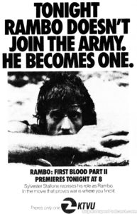 RAMBO FIRST BLOOD PART II- Television guide ad. May 9, 1990