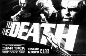 DEEP SPACE NINE- TO THE DEATH television guide ad. May 17, 1996.