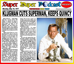 SUPERMAN THE MOVIE-
May 16, 1977.
Caped Wonder Stuns City!
