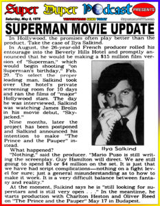 SUPERMAN THE MOVIE- May 8, 1976.