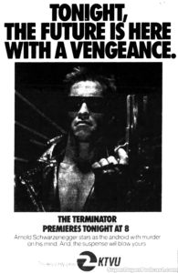 THE TERMINATOR- Television guide ad.
May 8, 1990.