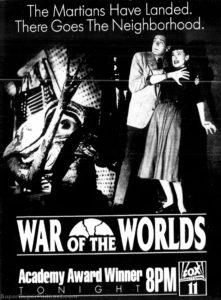 WAR OF THE WORLDS- Television guide ad.
May 10, 1988.