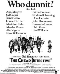 THE CHEAP DETECTIVE- Newspaper ad.
June 18, 1978.