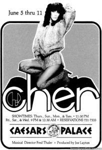 CHER IN CONCERT- Newspaper ad.
June 5, 1980.