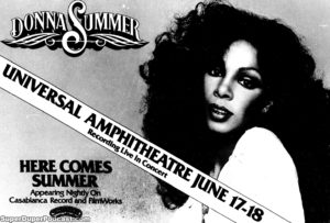 DONNA SUMMER IN CONCERT- Newspaper ad.
June 17, 1978.