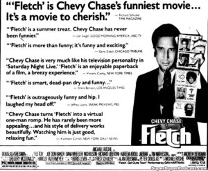FLETCH- Newspaper ad.
June 30, 1985.