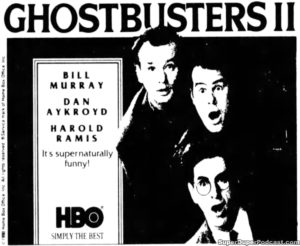 GHOSTBUSTERS II- Television guide ad.
June 5, 1990.