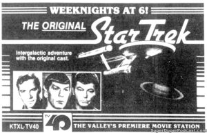 STAR TREK THE ORIGINAL SERIES- Television guide ad.
June 27, 1983.