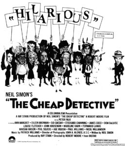 THE CHEAP DETECTIVE- Newspaper ad.
June 25, 1978.