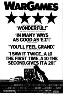 WARGAMES- Newspaper ad.
June 14, 1983.