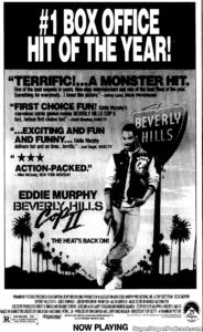BEVERLY HILLS COP 2- Newspaper ad.
July 14, 1987.