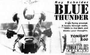 BLUE THUNDER- Television guide ad.
July 13, 1992.