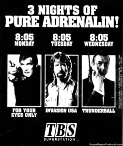 FOR YOUR EYES ONLY/THUNDERBALL- Television guide ad.
July 13, 1992.