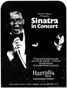 FRANK SINATRA- Newspaper ad.
July 24, 1978.