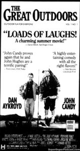 THE GREAT OUTDOORS- Newspaper ad.
July 12, 1988.