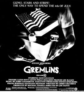 GREMLINS- Newspaper ad.
July 4, 1984.