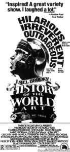 HISTORY OF THE WORLD PART 1- Newspaper ad.
July 5, 1981.