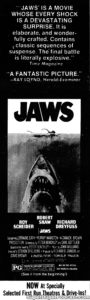 JAWS- Newspaper ad.
July 3, 1975.