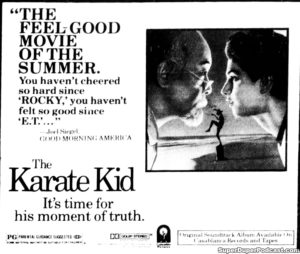 THE KARATE KID- Newspaper ad.
July 26, 1984.