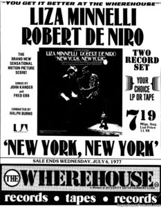 NEW YORK, NEW YORK- Newspaper ad.
July 3, 1977.