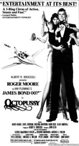 OCTOPUSSY- Newspaper ad.
July 5, 1983.