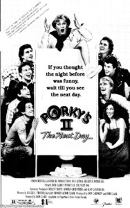 PORKY'S II: THE NEXT DAY- Newspaper ad.
July 12, 1983.
