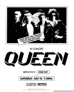 QUEEN- Newspaper ad.
July 12, 1980.