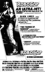 ROBOCOP- Newspaper ad.
July 19, 1987.