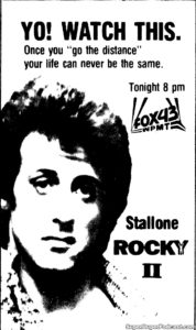 ROCKY II- Television guide ad. July 26, 1990.