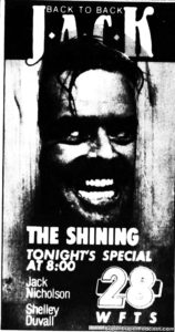 THE SHINING- Television guide ad.
July 24, 1989.