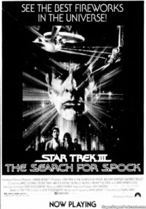 STAR TREK III THE SEARCH FOR SPOCK- Newspaper ad.
July 4, 1984.