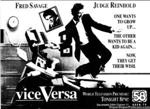 VICE VERSA- Television guide ad.
July 24, 1990.