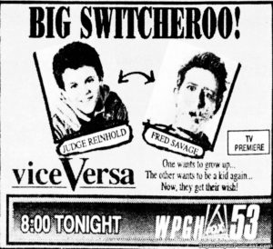 VICE VERSA- Television guide ad.
July 26, 1990.