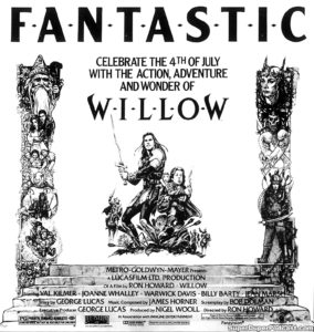 WILLOW- Newspaper ad.
July 4, 1983.