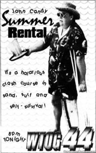 SUMMER RENTAL- Television guide ad.
August 1, 1989.
