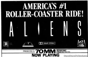 ALIENS-Newspaper ad.
September 14, 1986.