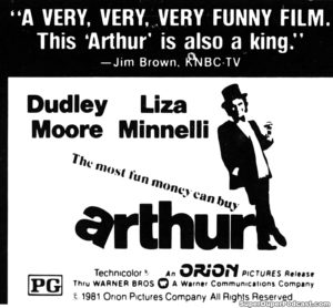 ARTHUR- Newspaper ad.
September 22, 1981.