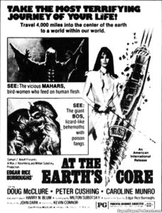 AT THE EARTH'S CORE- Newspaper ad.
September 14, 1976.