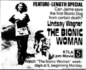 THE BIONIC WOMAN- Television guide ad.
September 22, 1979.