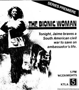 THE BIONIC WOMAN- Television guide ad.
September 25, 1978.