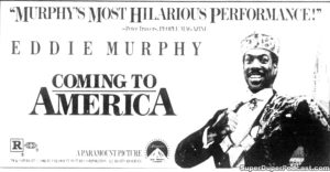 COMING TO AMERICA- Newspaper ad. September 13, 1988.