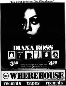 DIANA ROSS- Newspaper ad.
September 19, 1976.